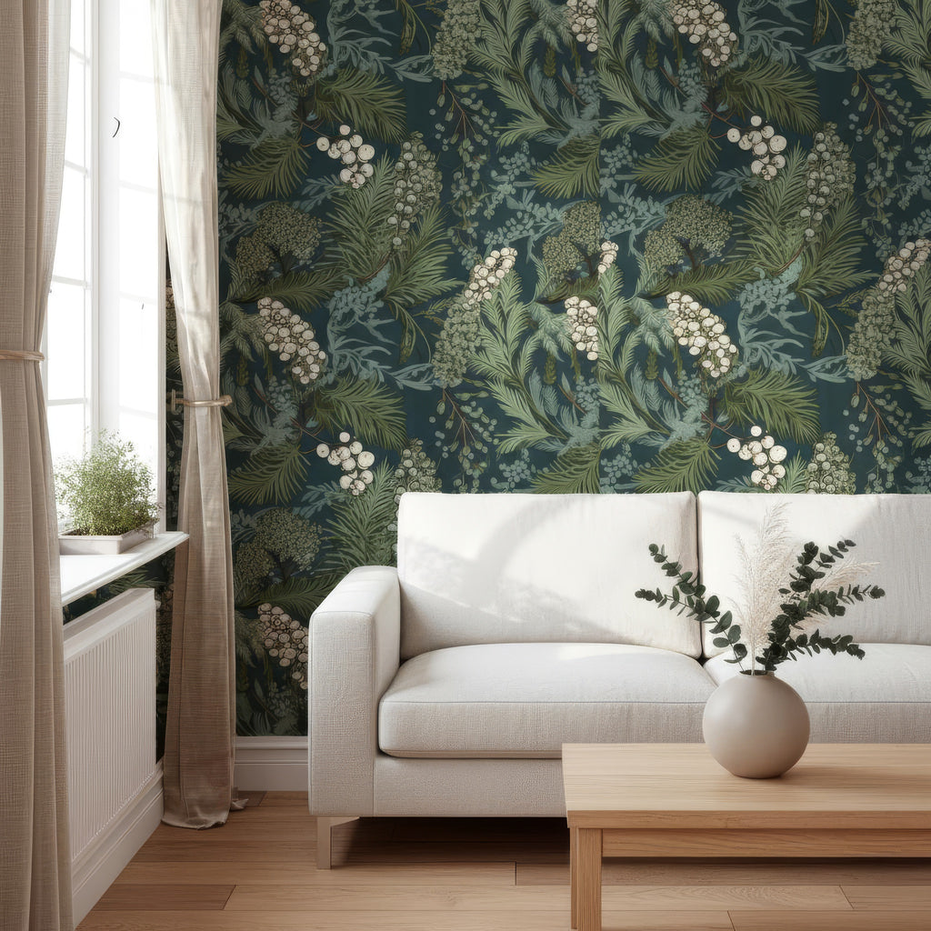 Vintage Fern Botanical Peel and Stick Wallpaper - Magical Forest Mural