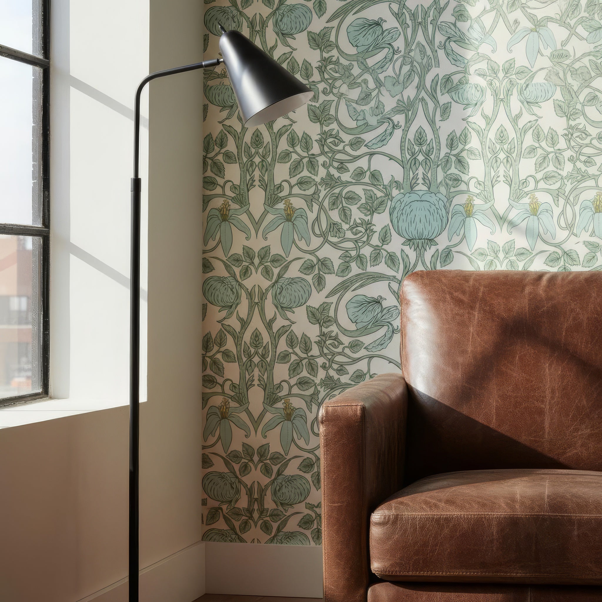Peel and Stick Pastel Art Nouveau Removable Wallpaper for Home Decor