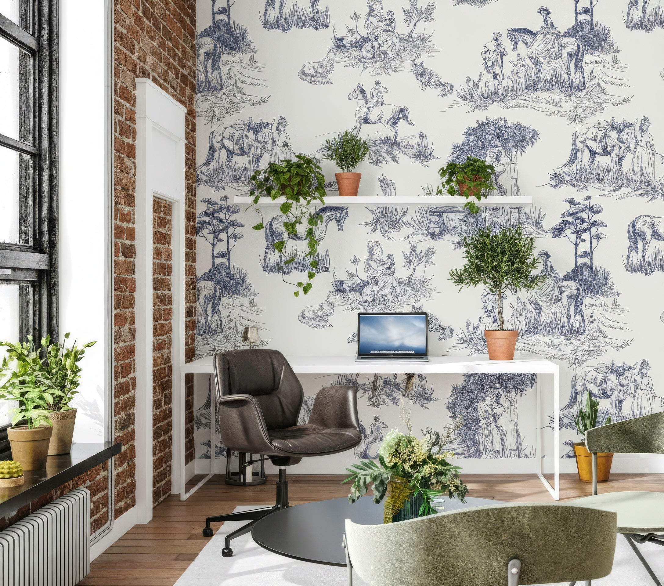 Vintage Countryside Wallpaper Peel and Stick Removable Wall Decor