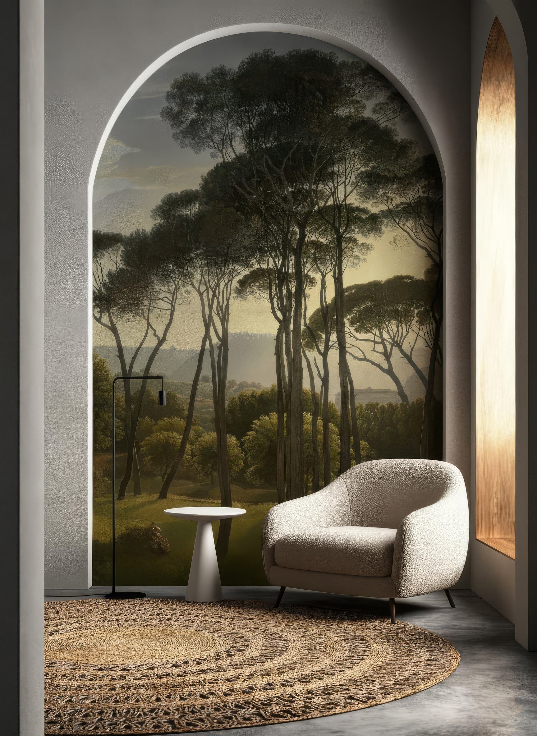 Vintage Moody Forest Landscape Peel & Stick Wallpaper